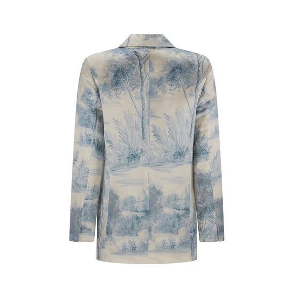 LIBERTINE BLUE PASTORAL LONG SILK JACKET - Picture 8 of 14
